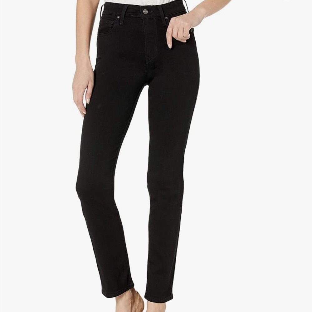 Levi’s high rise straight jeans. Size 30. Soft Black